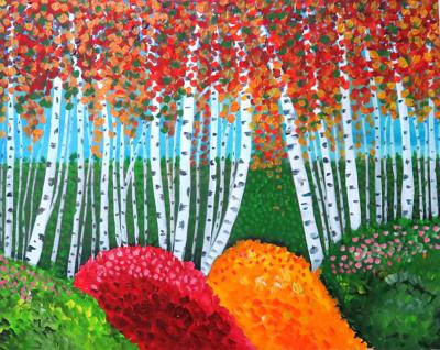 Colourful Birch Tree